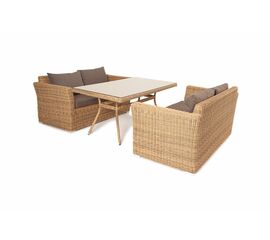 "Мокко" обеденная группа плетеная из ротанга, цвет соломенный | Интернет магазин мебели и декора LifeDekor