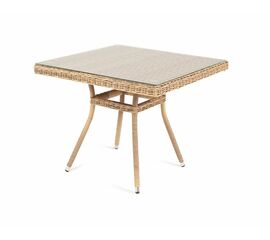 "Айриш" стол плетеный из искусственного ротанга, цвет соломенный | Интернет магазин мебели и декора LifeDekor