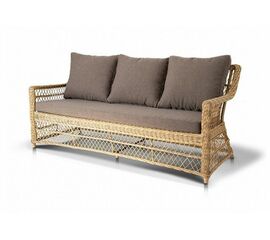 "Гранд Латте" диван трехместный из искусственного ротанга, цвет соломенный | Интернет магазин мебели и декора LifeDekor