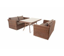 "Мокко" обеденная группа плетеная из ротанга, цвет коричневый | Интернет магазин мебели и декора LifeDekor