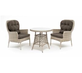 "Алиса" кофейный комплект из искусственного ротанга, цвет бежевый | Интернет магазин мебели и декора LifeDekor