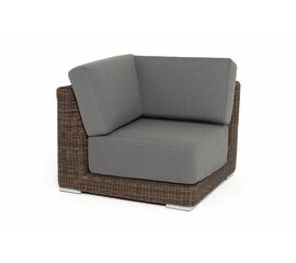 "Капри" модуль диванный угловой с подушками, цвет коричневый | Интернет магазин мебели и декора LifeDekor