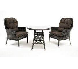 "Алиса" кофейный комплект из искусственного ротанга, цвет графит | Интернет магазин мебели и декора LifeDekor