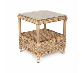 "Форио" столик кофейный из искусственного ротанга, цвет соломенный | Интернет магазин мебели и декора LifeDekor