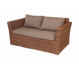 "Капучино" диван из искусственного ротанга двухместный, цвет коричневый | Интернет магазин мебели и декора LifeDekor