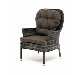 "Алиса" кресло плетеное, цвет графит с подушками | Интернет магазин мебели и декора LifeDekor