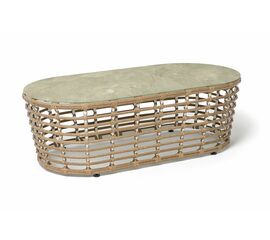 "Валенсия" журнальный столик из искусственного ротанга, цвет соломенный | Интернет магазин мебели и декора LifeDekor