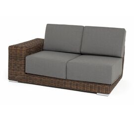 "Капри" модуль диванный правый с подушками, цвет коричневый | Интернет магазин мебели и декора LifeDekor