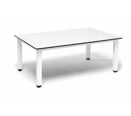 "Канны" журнальный столик из HPL 90х60, H40, каркас белый, цвет столешницы "молочный" | Интернет магазин мебели и декора LifeDekor