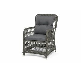 "Цесена" кресло плетеное из искусственного ротанга, цвет графит | Интернет магазин мебели и декора LifeDekor