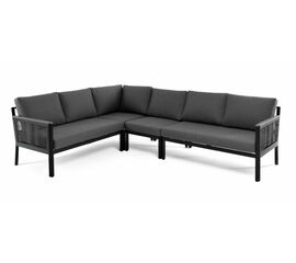 "Париж" угловой модульный диван, каркас из алюминия, цвет серый | Интернет магазин мебели и декора LifeDekor