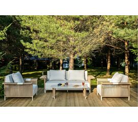 "Мальдивы" лаунж-зона из искусственного ротанга, цвет соломенный | Интернет магазин мебели и декора LifeDekor