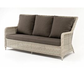 "Гляссе" диван трехместный из искусственного ротанга, цвет бежевый | Интернет магазин мебели и декора LifeDekor