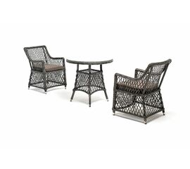 "Эспрессо–80 L" обеденная группа плетеная, цвет графит | Интернет магазин мебели и декора LifeDekor