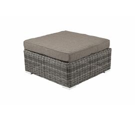 "Лунго" плетеная оттоманка с подушкой, цвет графит | Интернет магазин мебели и декора LifeDekor