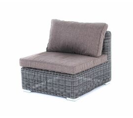 "Лунго" модуль диванный прямой с подушками, цвет графит | Интернет магазин мебели и декора LifeDekor