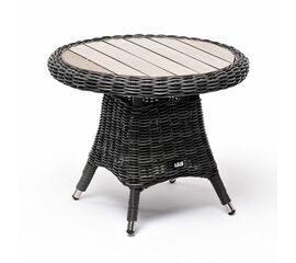 "Равенна" кофейный стол из искусственного ротанга, цвет графит | Интернет магазин мебели и декора LifeDekor