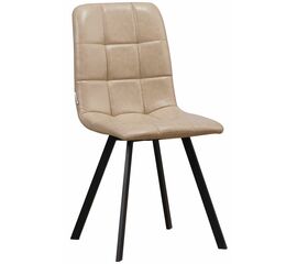 Стул LUCAS экокожа латте, каркас квадрат черный | Интернет магазин мебели и декора LifeDekor