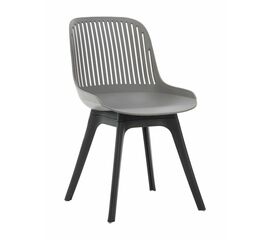 Стул пластиковый GRACE серый / ноги черные | Интернет магазин мебели и декора LifeDekor