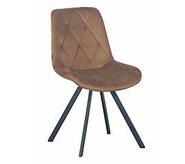 Стул GUSTAF 360 велюр кэмел, каркас черный | Интернет магазин мебели и декора LifeDekor