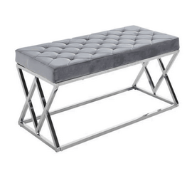 jacqueline велюр серая, хром | Интернет магазин мебели и декора LifeDekor