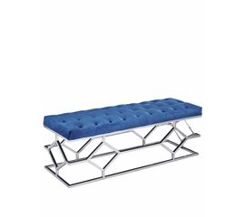 selena велюр синяя, серебро | Интернет магазин мебели и декора LifeDekor