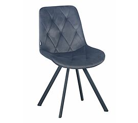 Стул GUSTAF 360 велюр антрацит, каркас черный | Интернет магазин мебели и декора LifeDekor