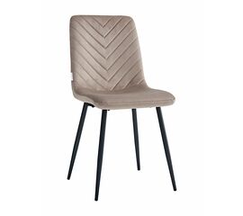 Стул BIANCA велюр мокко, каркас черный | Интернет магазин мебели и декора LifeDekor