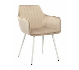 Стул GRATTA велюр мокко, каркас белый | Интернет магазин мебели и декора LifeDekor