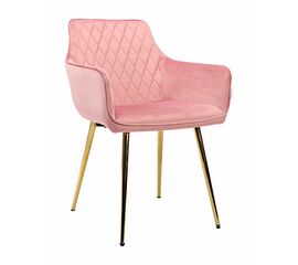 Стул CATALINA велюр розовый, каркас золото | Интернет магазин мебели и декора LifeDekor