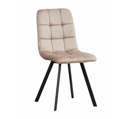 Стул LUCAS велюр пепельно-серый, каркас квадрат черный | Интернет магазин мебели и декора LifeDekor