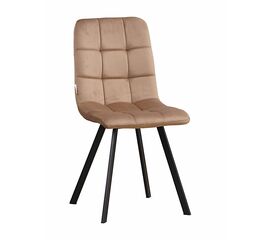 Стул LUCAS велюр карамель, каркас квадрат черный | Интернет магазин мебели и декора LifeDekor
