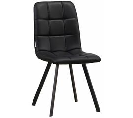 Стул LUCAS экокожа черный, каркас квадрат черный | Интернет магазин мебели и декора LifeDekor