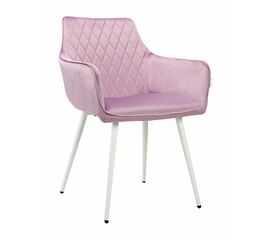 Стул CATALINA велюр сиреневый, каркас белый | Интернет магазин мебели и декора LifeDekor