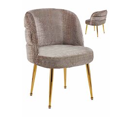 Стул VIENNA коричневый велюр, каркас золото | Интернет магазин мебели и декора LifeDekor
