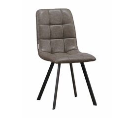 Стул LUCAS экокожа серый, каркас квадрат черный | Интернет магазин мебели и декора LifeDekor