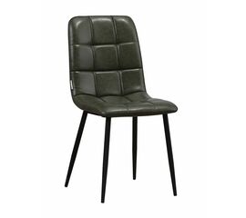 Стул LUCAS экокожа зеленый, каркас круглый черный | Интернет магазин мебели и декора LifeDekor