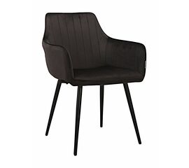 Стул GRATTA велюр черный, каркас черный | Интернет магазин мебели и декора LifeDekor