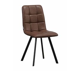 Стул LUCAS экокожа коричневый, каркас квадрат черный | Интернет магазин мебели и декора LifeDekor