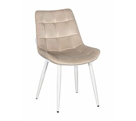 Стул RICHARD велюр бежевый, каркас белый | Интернет магазин мебели и декора LifeDekor