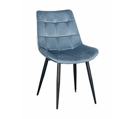 Стул RICHARD велюр синий камень, каркас черный | Интернет магазин мебели и декора LifeDekor