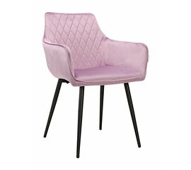 Стул CATALINA велюр сиреневый, каркас черный | Интернет магазин мебели и декора LifeDekor