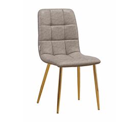 Стул LUCAS экокожа кэмел, каркас круглый золото | Интернет магазин мебели и декора LifeDekor