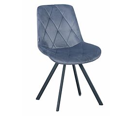 Стул GUSTAF 360 велюр серый, каркас черный | Интернет магазин мебели и декора LifeDekor