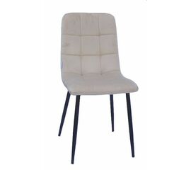 Стул LUCAS велюр пудрово-розовый, каркас круглый черный | Интернет магазин мебели и декора LifeDekor