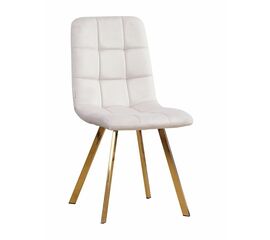 Стул LUCAS велюр мокко, каркас квадрат золото | Интернет магазин мебели и декора LifeDekor