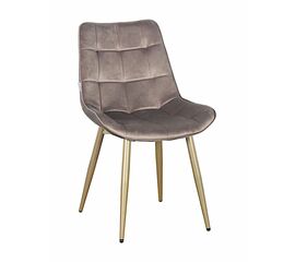 Стул RICHARD велюр мокко, каркас шампань | Интернет магазин мебели и декора LifeDekor
