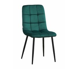 Стул LUCAS велюр изумруд, каркас круглый черный | Интернет магазин мебели и декора LifeDekor