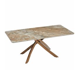 Журнальный столик SENAFE керамика 110*55*45, каркас бронза | Интернет магазин мебели и декора LifeDekor