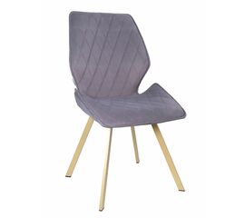 Стул OSTIN 360 велюр серый, каркас квадрат шампань | Интернет магазин мебели и декора LifeDekor